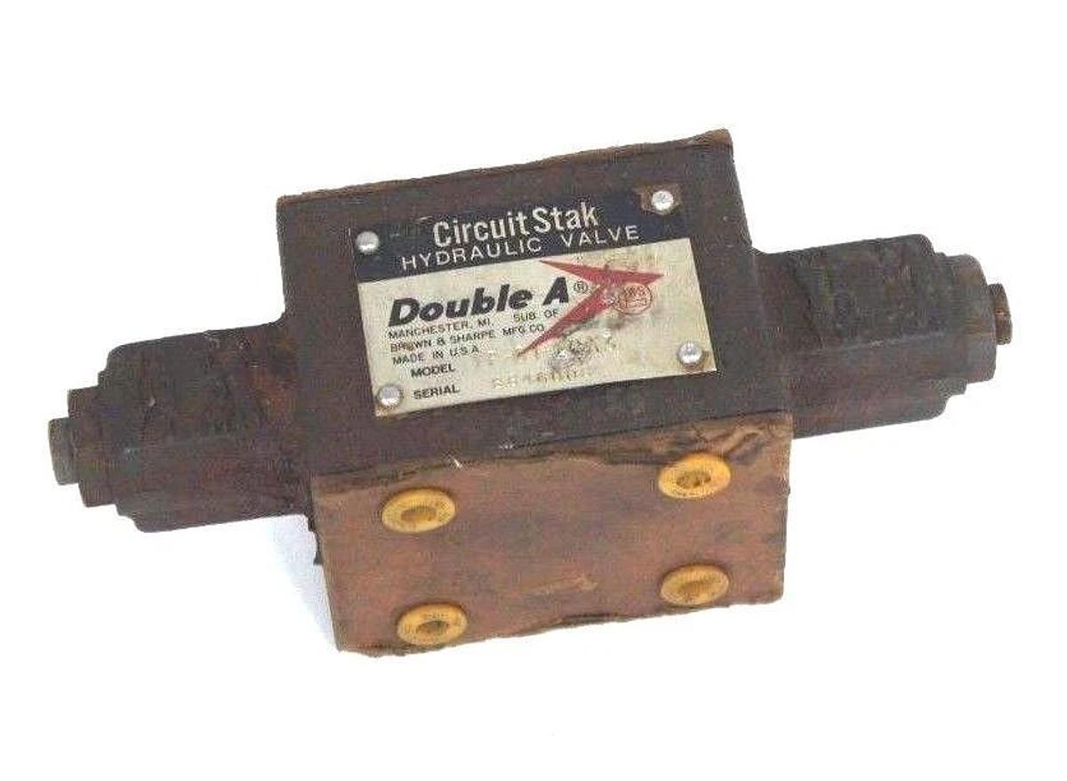Used DOUBLE A YP-01-10A3 CIRCUIT STAK HYDRAULIC VALVE, YP0110A3