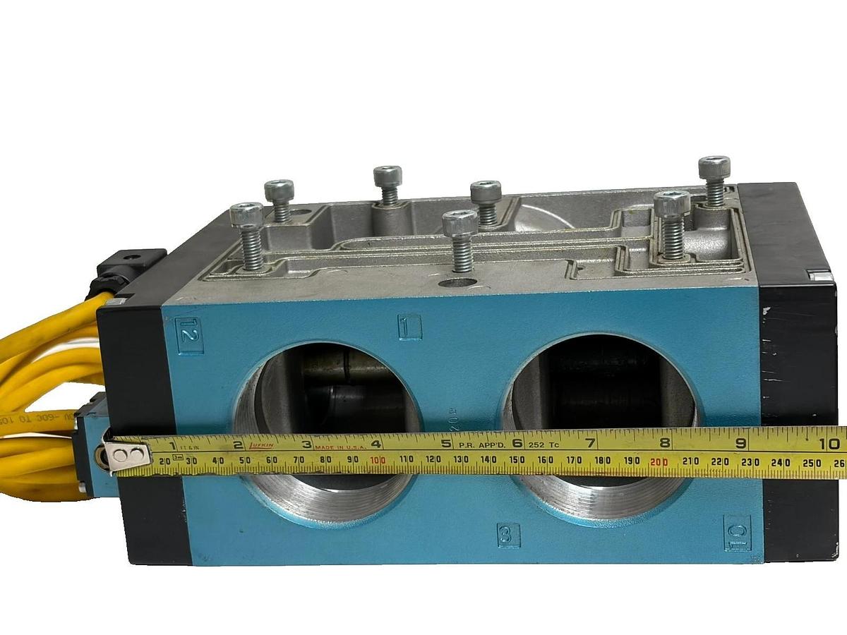 MAC ISO 3 High-Flow Valve Base Manifold Block 10-1/4"x4"x7-1/8" 2" NPT 24VDC