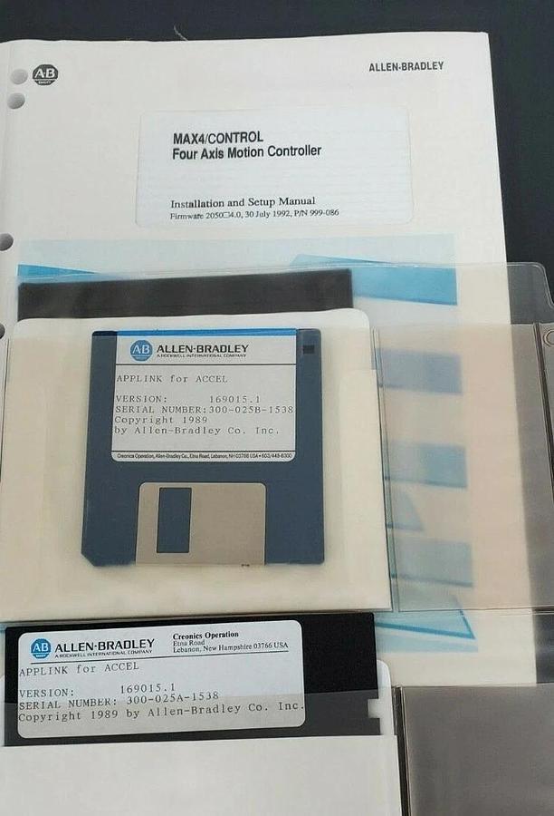 Used ALLEN BRADLEY ACCEL FOR MAX/CONTROL P/N: 999-060, ACCEL PROGRAMMER'S WORKSHOP