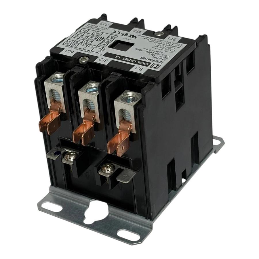 Square D 8910DPA43V09 Definite Purpose Contactor 3 Pole 40A FLA 50A Res 240V