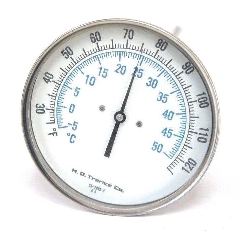 Used TRERICE 52-2863-0 PRESSURE GAUGE 25-125F -5-50C