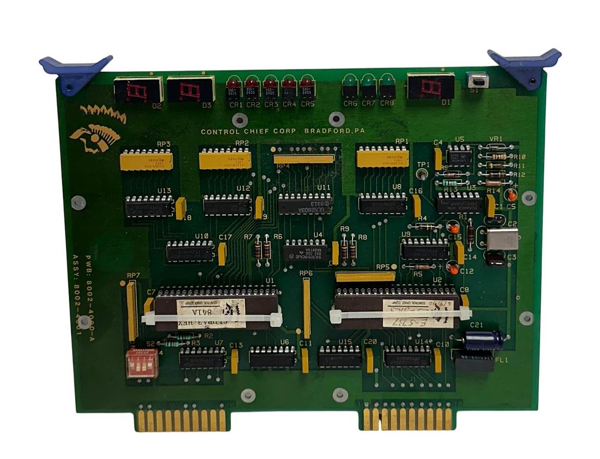 Used CONTROL CHIEF CORP 8002-4001 / 8002-4000-A MICROPROCESSOR CONTROL BOARD USNP