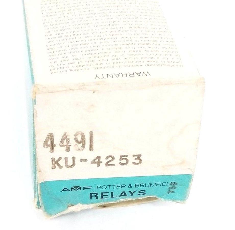 Used NIB POTTER & BRUMFIELD 737-9001-001 RELAY, 110VDC 8BLADE PLUG IN, KU-4253, 4491