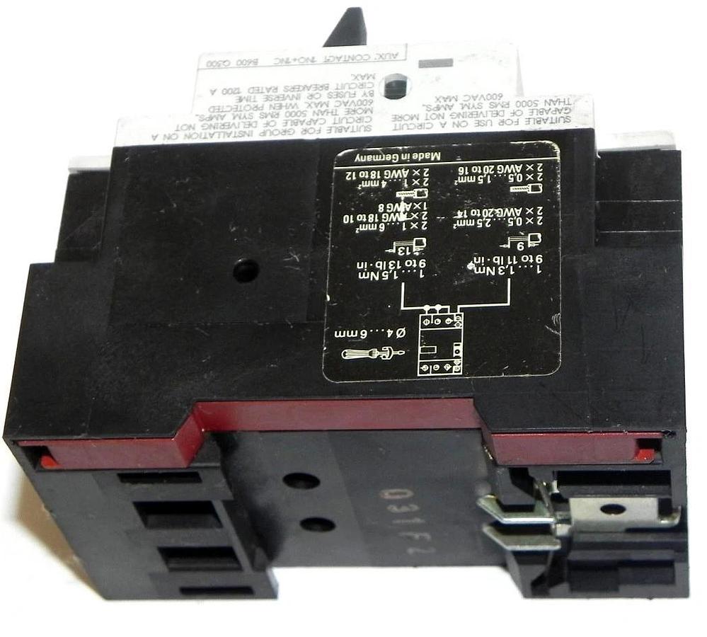 Used SIEMENS 3VU1300-1MD00 STARTER MOTOR PROTECTOR 0.24-0.40AMP 3POLE 3VU13001MD00