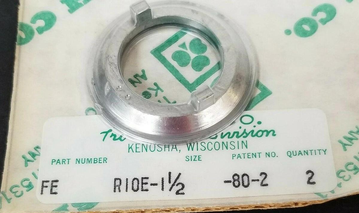 Used LOT OF 2 NEW TRI-CLOVER FE RI0-1-1/2 GASKETS PATENT NO. -80-2