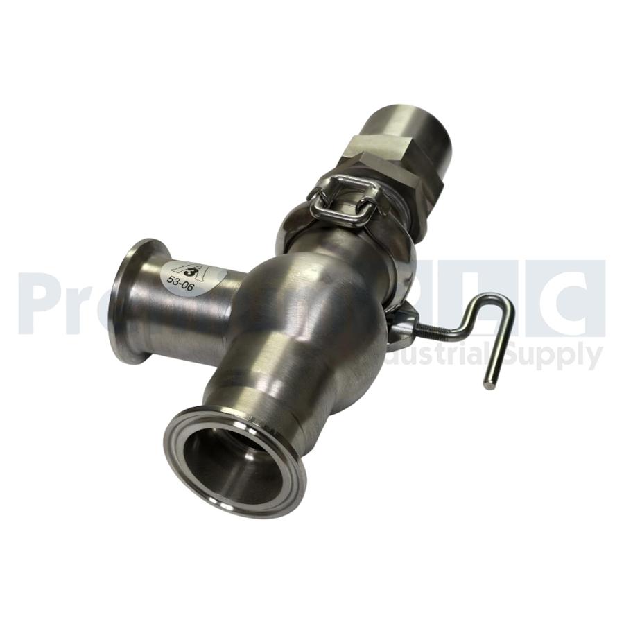 Used WAUKESHA SPX 60RTTMP-1.5-316L-50 60R SERIES RELIEF VALVE MATL#: 0972684+ NSMP