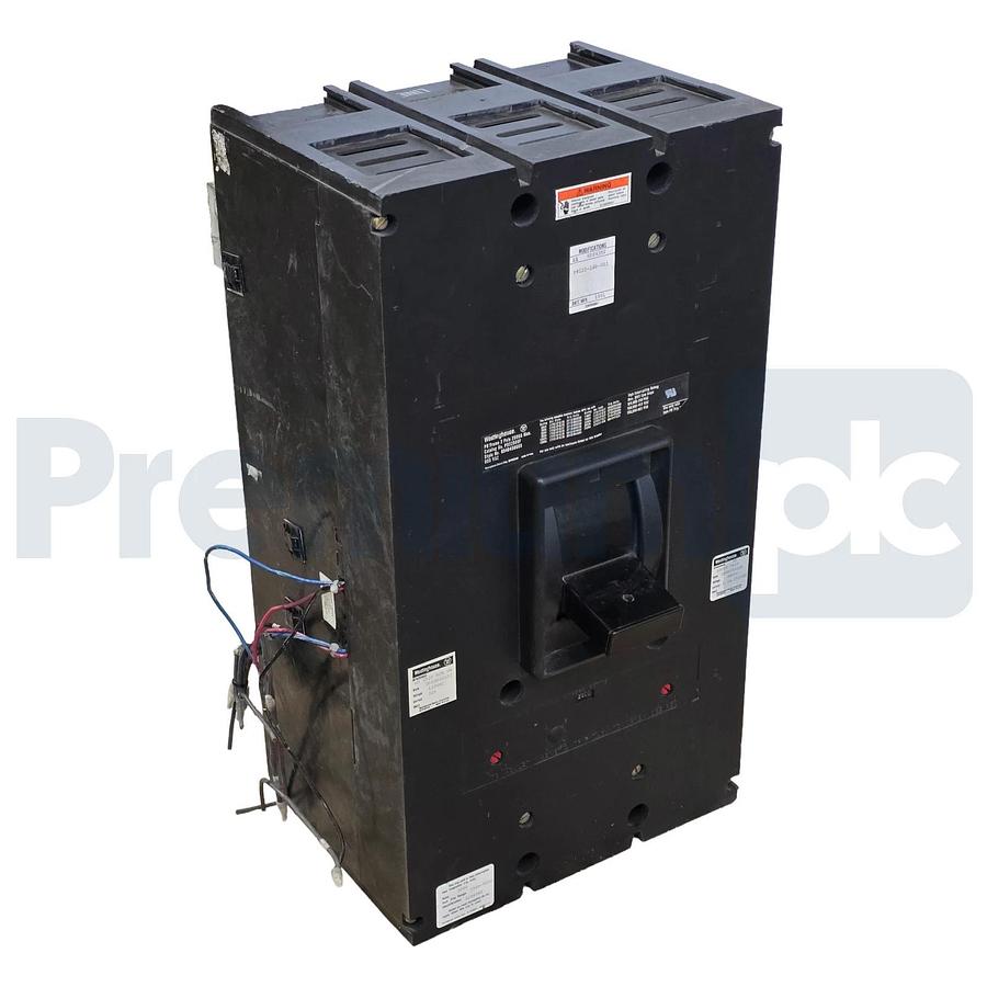 Used Westinghouse PB22500F 2500A 2-Pole 600V Circuit Breaker 654D456G05 w/ 2000A Trip