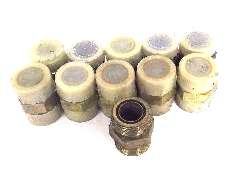 Used LOT OF 11 NEW PARKER 316 SS O RING SEAL UNION FITTINGS 1-7/16" MALE NPT CONN.