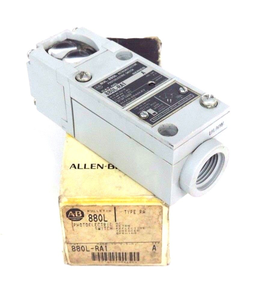 Used NIB ALLEN BRADLEY 880L-RA1 SER. A PHOTOELECTRIC SWITCH 880LRA1