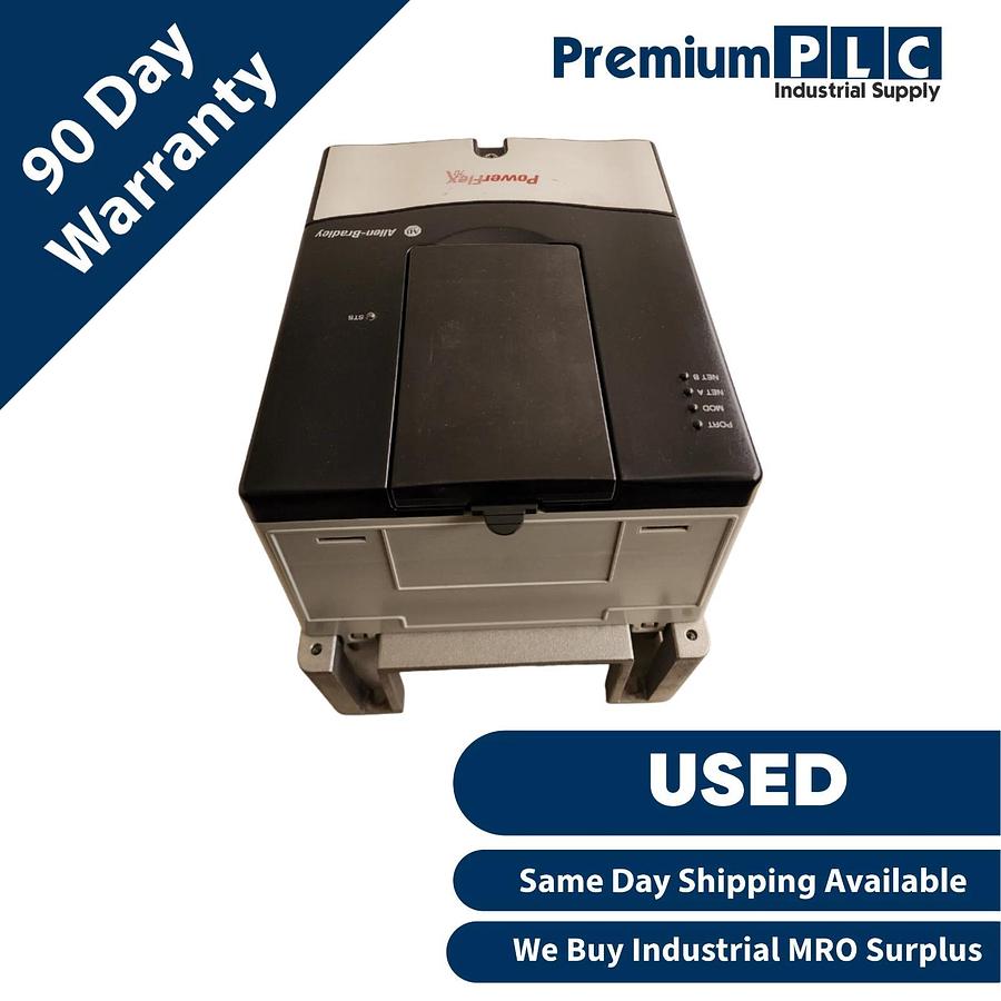Used ALLEN BRADLEY 20AD5P0A0AYNNNC0 /A POWERFLEX 70 AC DRIVE 3HP W/ 20-COMM-R MODULE
