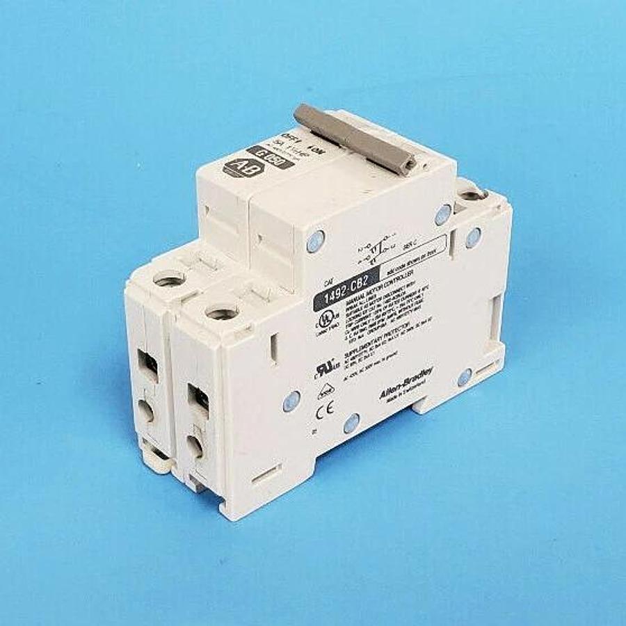Used ALLEN-BRADLEY 1492-CB2-G050 SER. C CIRCUIT BREAKER, 5A, 1-1/2HP, 1492CB2G050