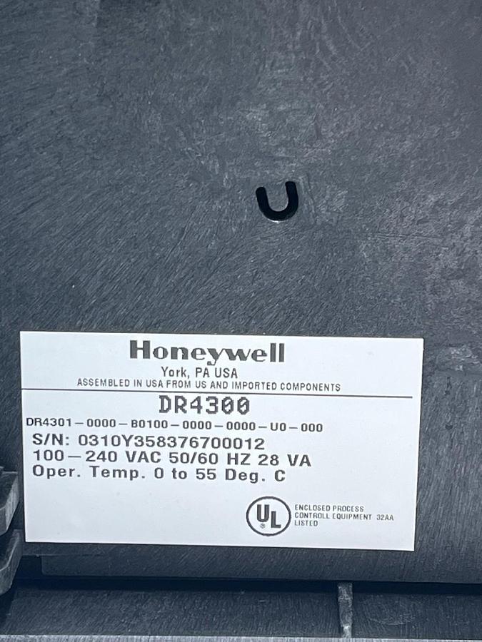 Used Honeywell DR4301-0000-B0100-0000-0000-U0-000 Circular Chart Recorder - DR4300