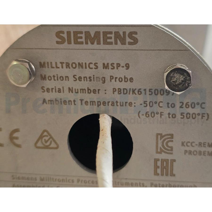 SIEMENS 7MH7146-0DA / 7MH71460DA PROBE MSP 9 HI-TEMP SS CE MOTION SENSING NSMP