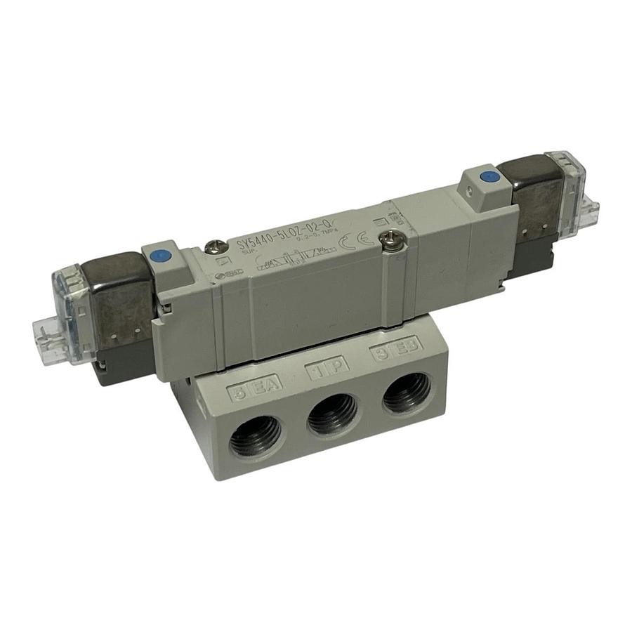 SMC SY5440-5LOZ-02-Q 5-Port Solenoid Valve 3-Pos Exhaust Center 24VDC - NSNP