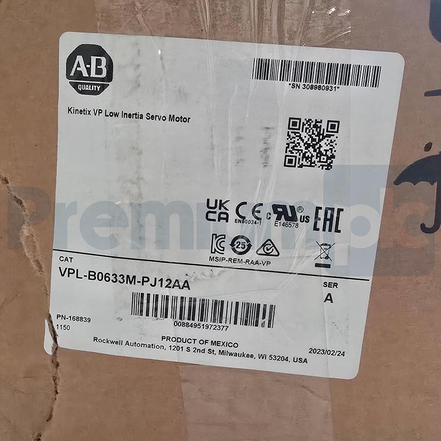 Opened Allen Bradley VPL-B0633M-PJ12AA /A Kinetix VP Low Inertia Servo Motor