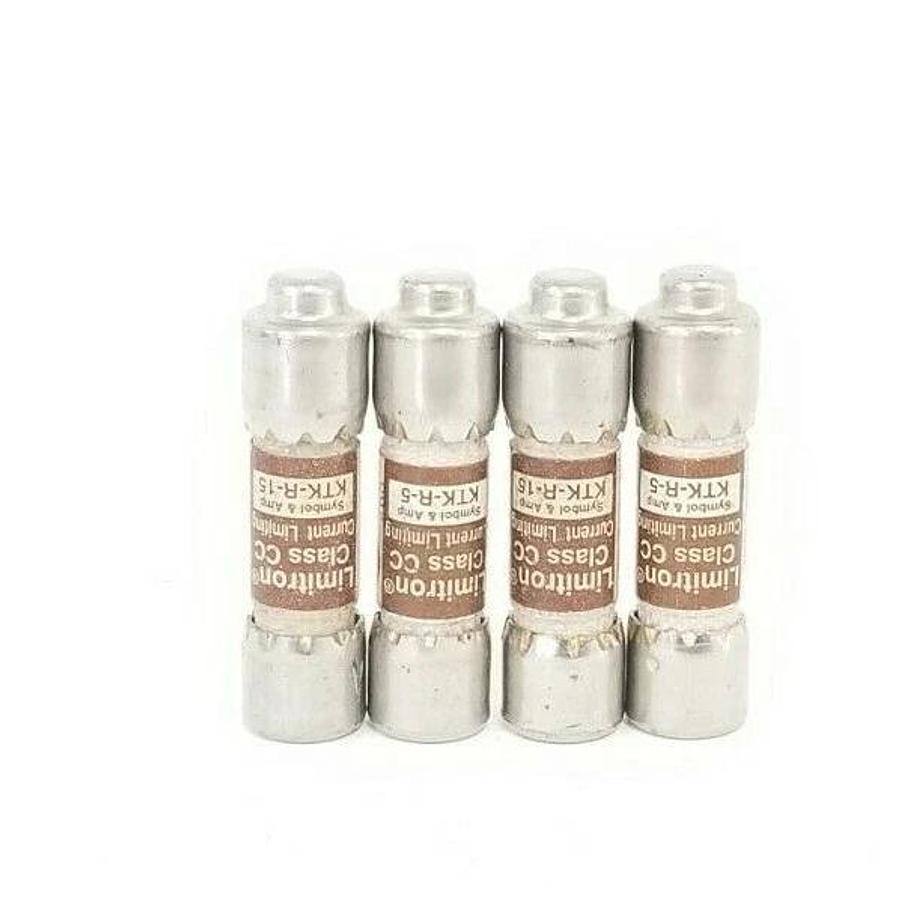 LOT OF 2 NEW COOPER BUSSMANN KTK-R-5 & (2) KTK-R-15 LITMITRON CLASS CC FUSES