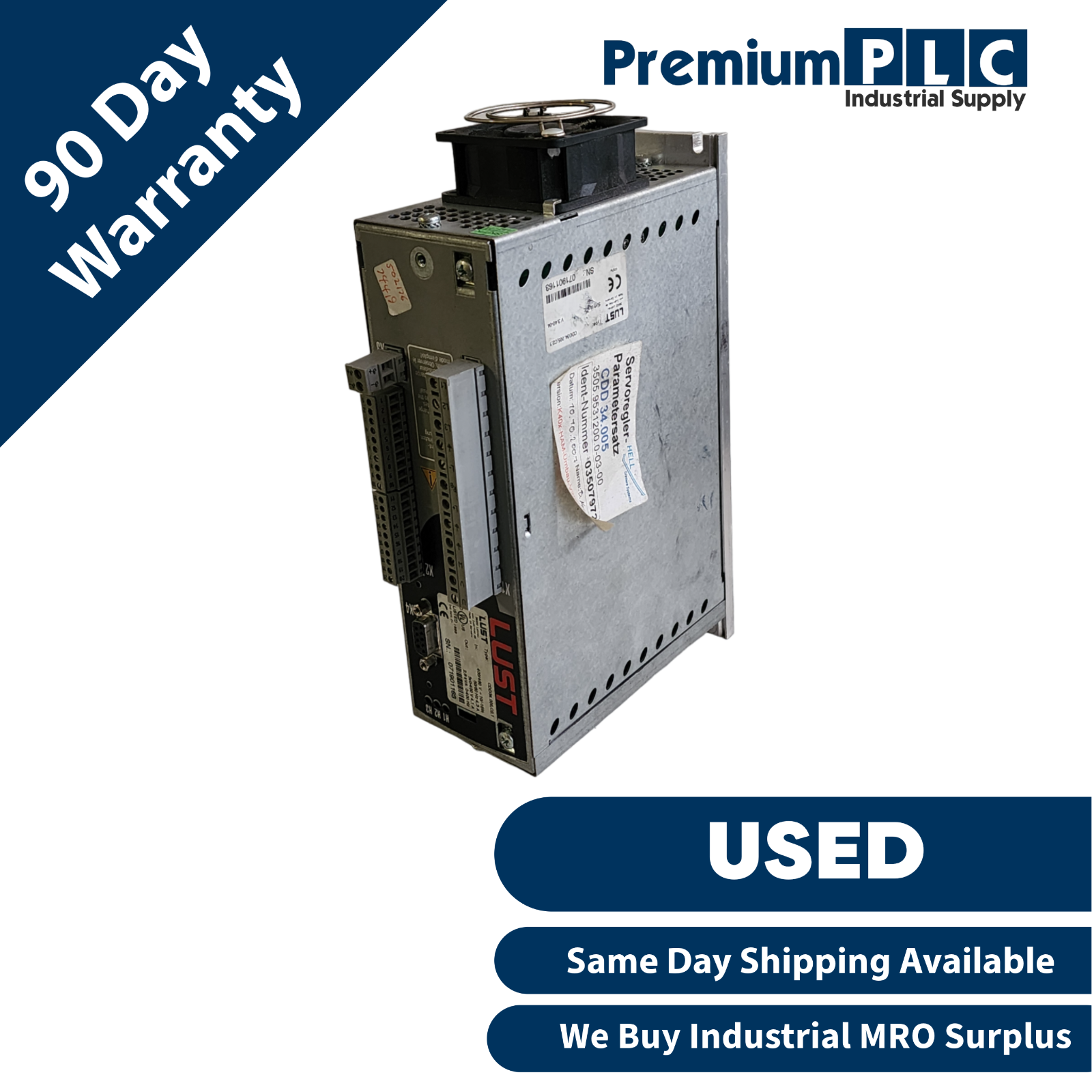 Used LUST LTi CDD34 005 C2.1 / CDD34.005,C2.1 CDD3000 INVERTER DRIVE SERVO CONTROLLER