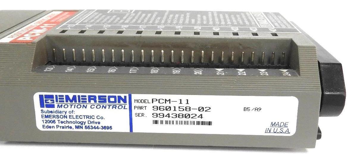 Used EMERSON PCM-11 PROGRAMMABLE CONTROL DRIVE MODULE 960158-02, PCM11, 96015802
