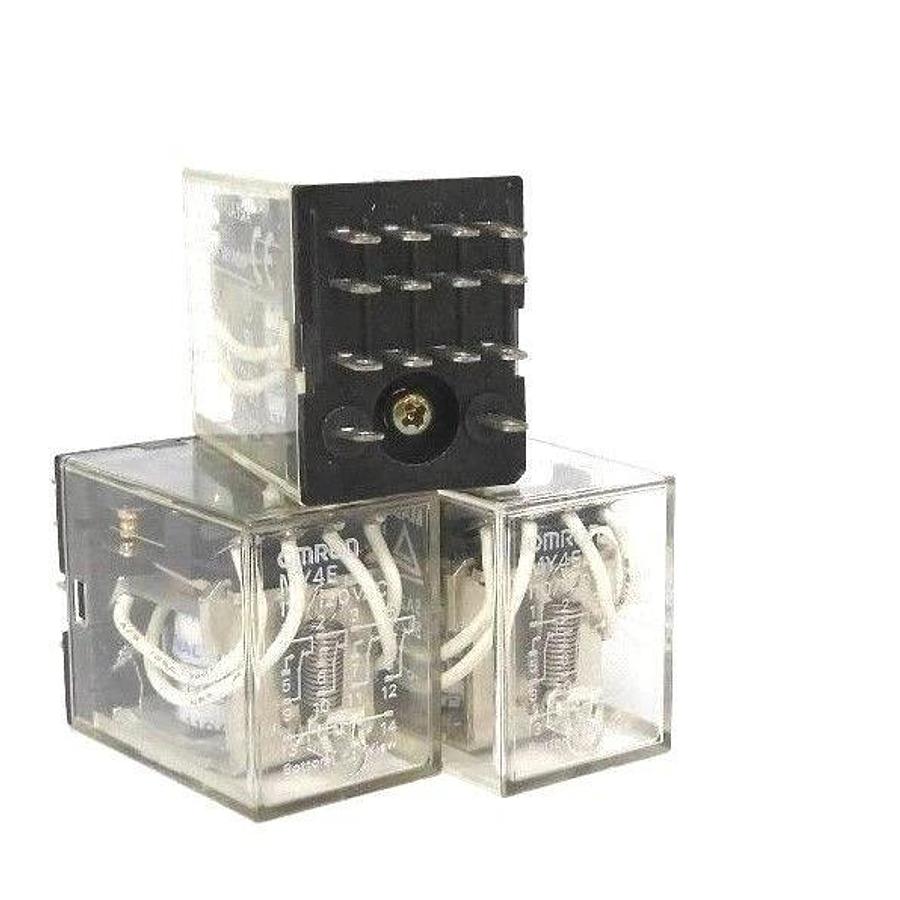 Used LOT OF 3 OMRON MY4E-AC110/120 RELAYS 3A, 150VAC