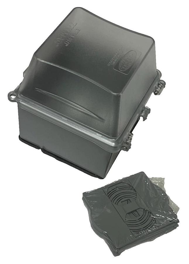 TayMac MM7420 2-Gang Weatherproof In-Use Cover Extra Duty 55-in-1 Gray/Clear