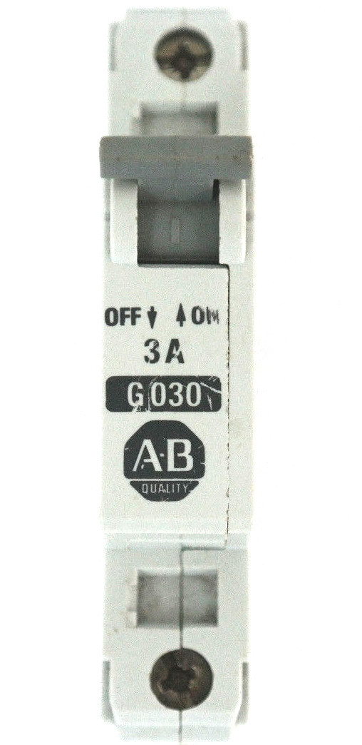 Used ALLEN BRADLEY 1492-CB1-G-030 ENERGY LIMITING MINIATURE CIRCUIT BREAKER SER. B