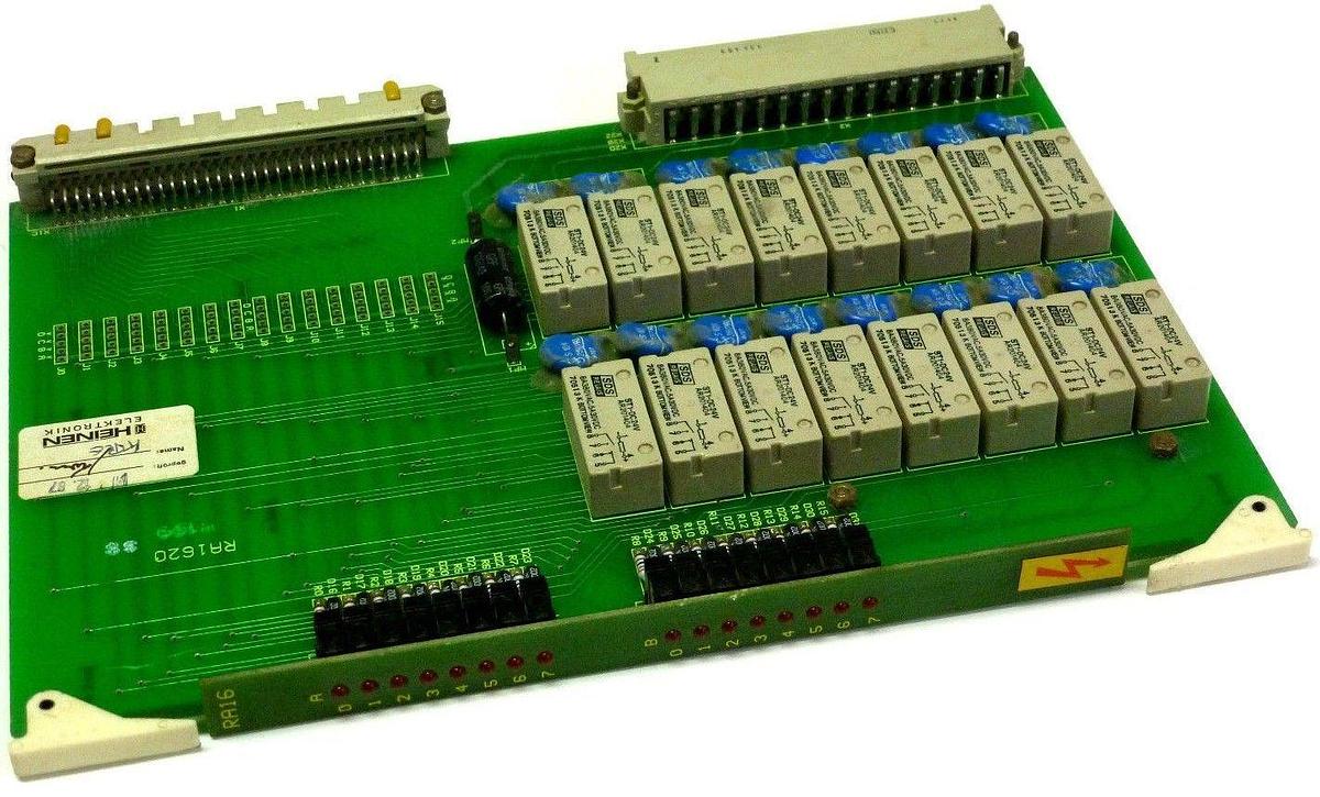 Used HEINEN ELECTRONIK RA1620/0 K189 MICROPROCESSOR CPU CONTROL BOARD 61377-7.4