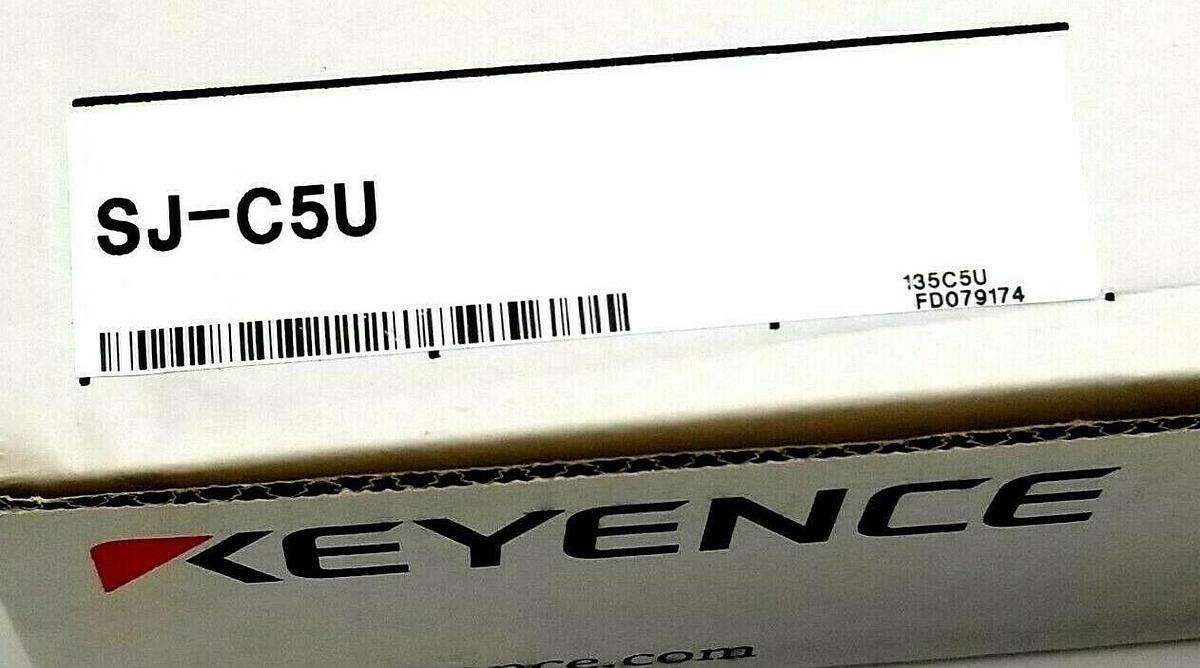 Used KEYENCE SJ-C5U 10-PIN I/O POWER CABLE LENGTH 5 METERS (16.40 FT.) SJC5U NIB
