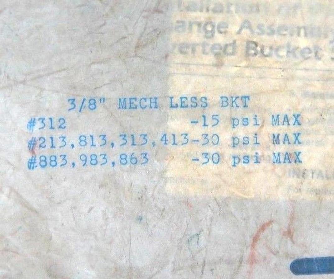 Used NEW ARMSTRONG 3/8" MECH LESS BKT KIT