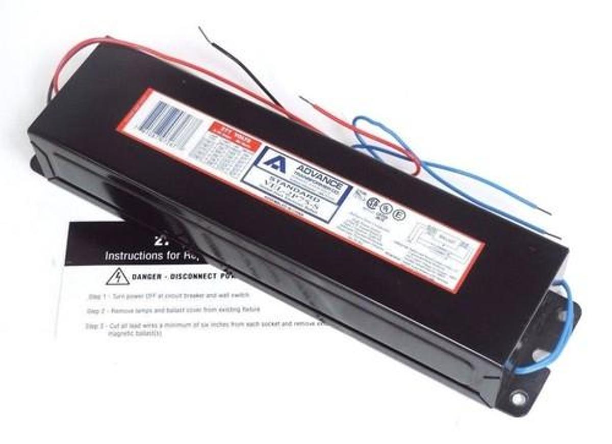 Used NEW ADVANCE STANDARD VEL-2P75-S INSTANT START ELECTRONIC BALLAST 277V .49A 60HZ
