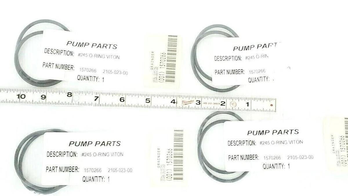 Used LOT OF 4 NEW AMT PUMPS 1570266 2105-023-00 #245 -O-RINGS VITON