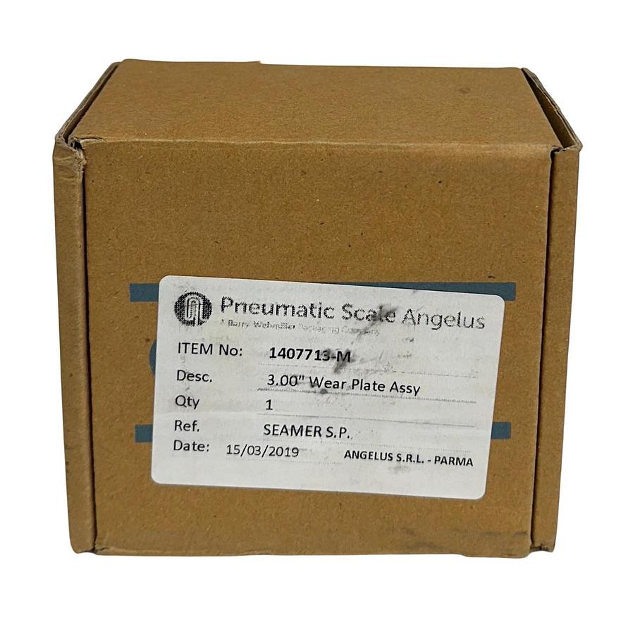 PNEUMATIC SCALE ANGELUS 1407713-M / 1407713M WEAR PLATE ASSEMBLY 3'' SEAMER NSMP