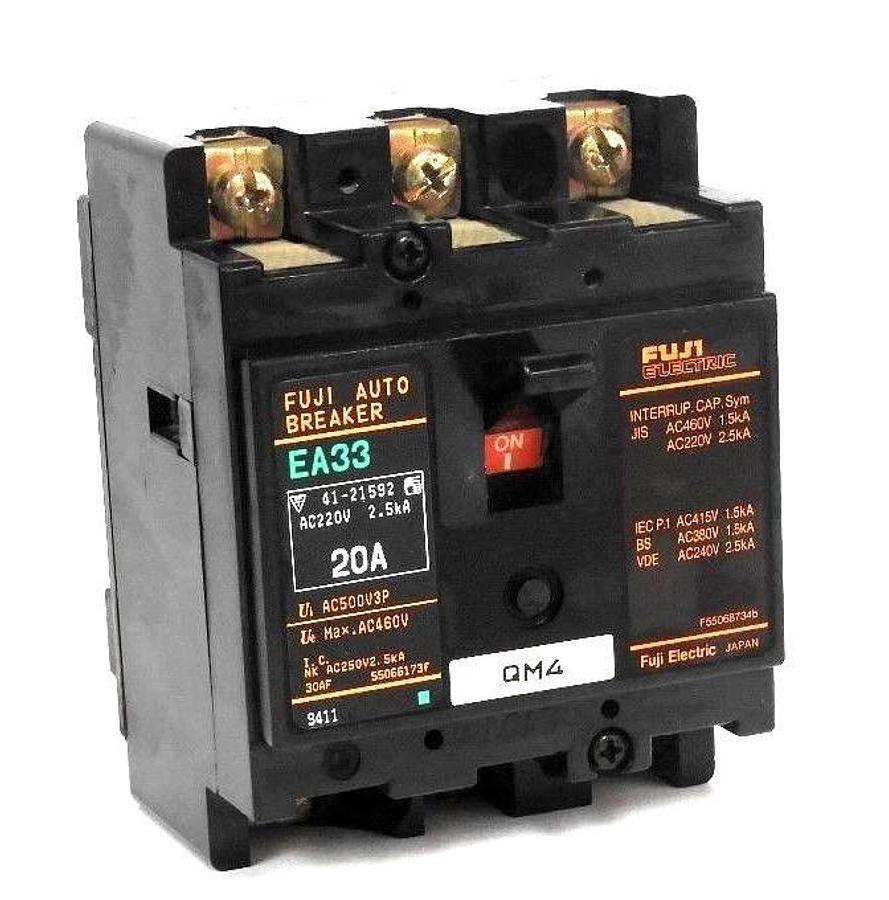 Used FUJI ELECTRIC EA33/20 CIRCUIT BREAKER 20 AMP EA3320