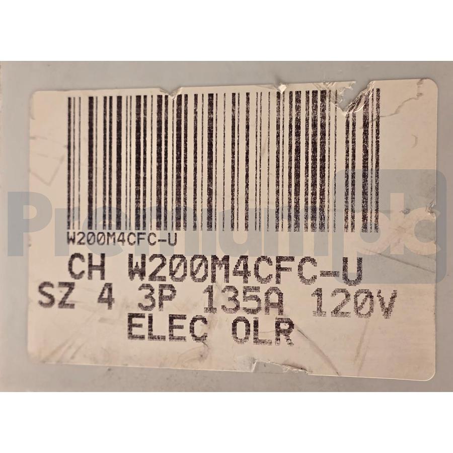 Used WESTINGHOUSE C-H W200M4CFCY7 - W200M4CFC NEMA SZ 4 ADVANTAGE STARTER 135A/120V