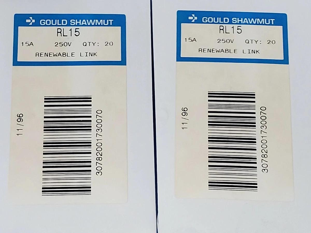 Used LOT OF 80 NEW GOULD SHAMUT RL15 RENEWABLE LINKS