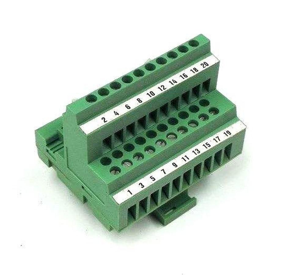Used LOT OF 10 PHOENIX CONTACT ET2 TERMINAL BLOCKS, 20 POSITION, 60 V