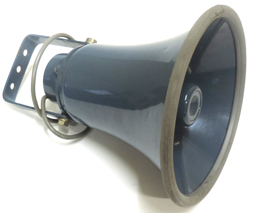 Used MONARCH REFLEX TRUMPET HORN DH-110 FOR LOUD SPEAKER MOUTH DIA. 8-1/2"
