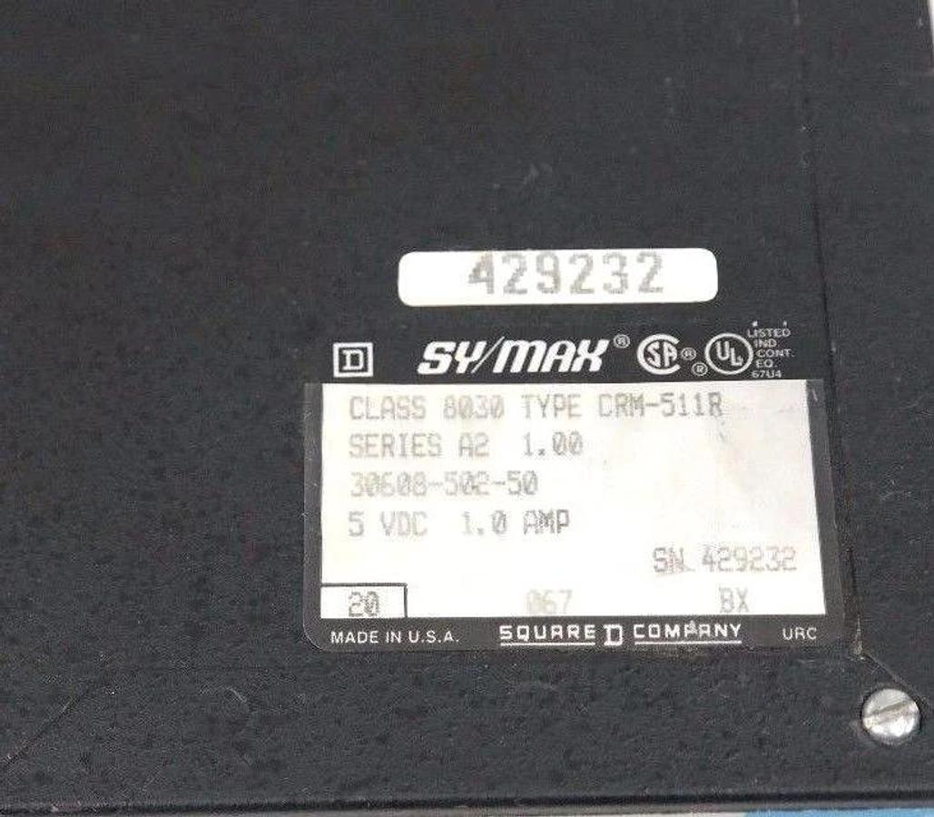 Used SQUARE D SY/NET 8030-CRM-511R SERIES. A2 1.00 30608-502-50 NETWORK INTERFACE