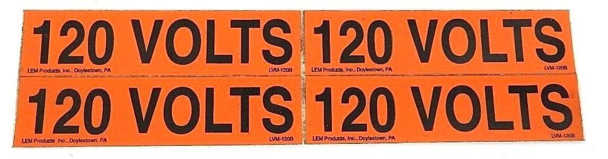 Used BOX OF 64 NEW LEM PRODUCTS LVM-120B CONDUIT MARKER LEGEND 120V 4-1/2INCH