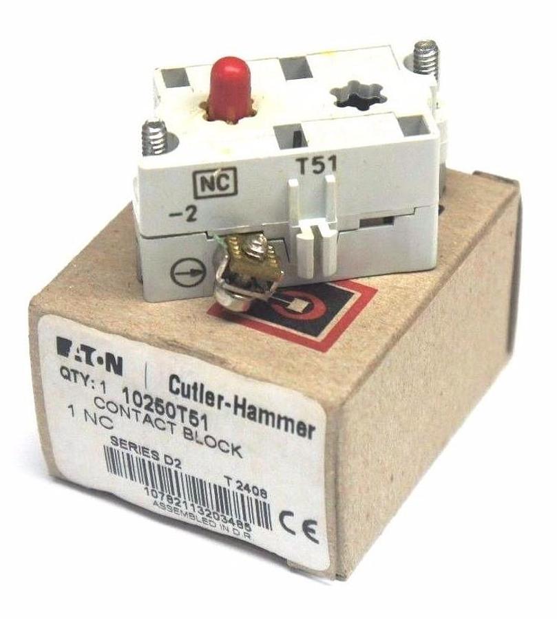 Used NIB CUTLER HAMMER 10250T-51 CONTACT BLOCK SERIES D2 10250T51