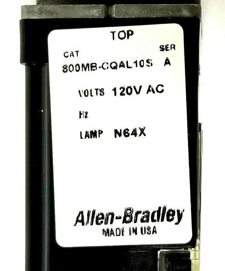 NEW ALLEN BRADLEY 800MB-CQAL10BAK SER. A BLUE SQUARE PUSH BUTTON 800MBCQAL10BAK