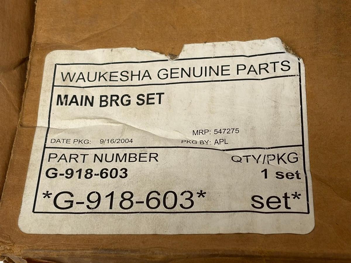 Used Waukesha G-918-603 Main Bearing Shells 240025 240021 240018 24022 New Surplus