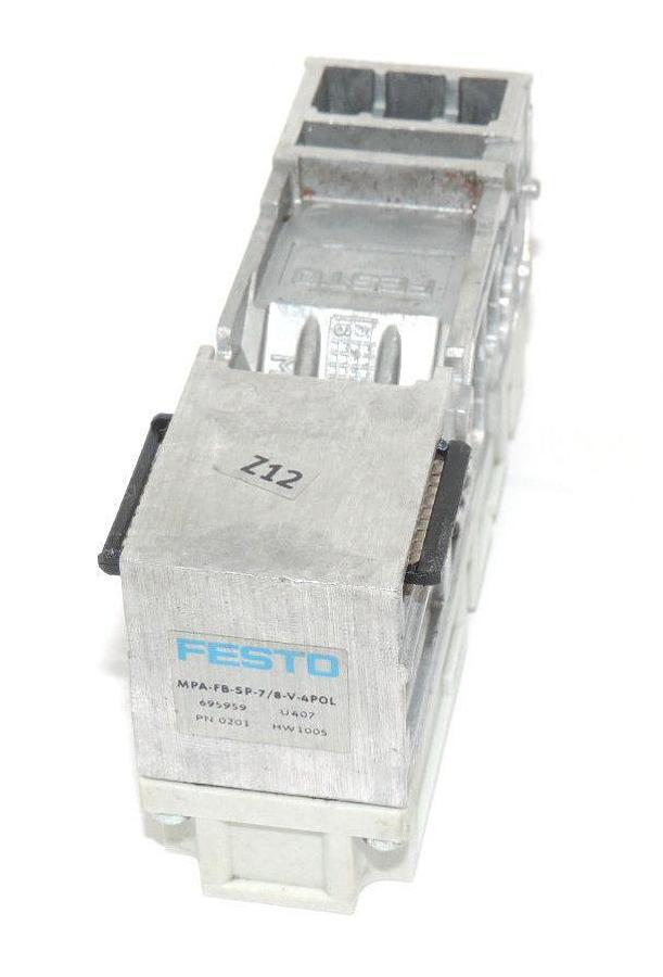 Used FESTO MPA-FB-SP-7/8-V-4POL VALVE SUPPLY PLATE 695959