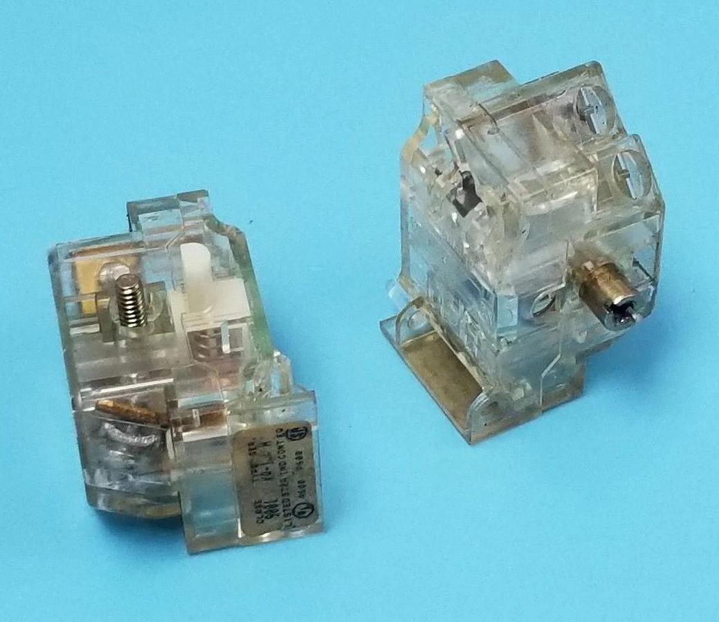 Used LOT OF 2 SQUARE D CONTACT BLOCKS 9001 KA-3 & 9001 KA-1 SER. H