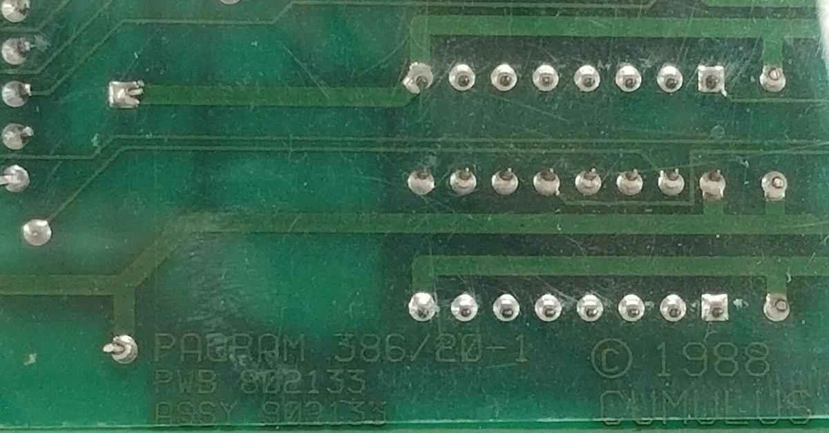 Used CUMULUS CORPORATION PAQRAM 386/20-1 PWB 802133, ASSY 902133