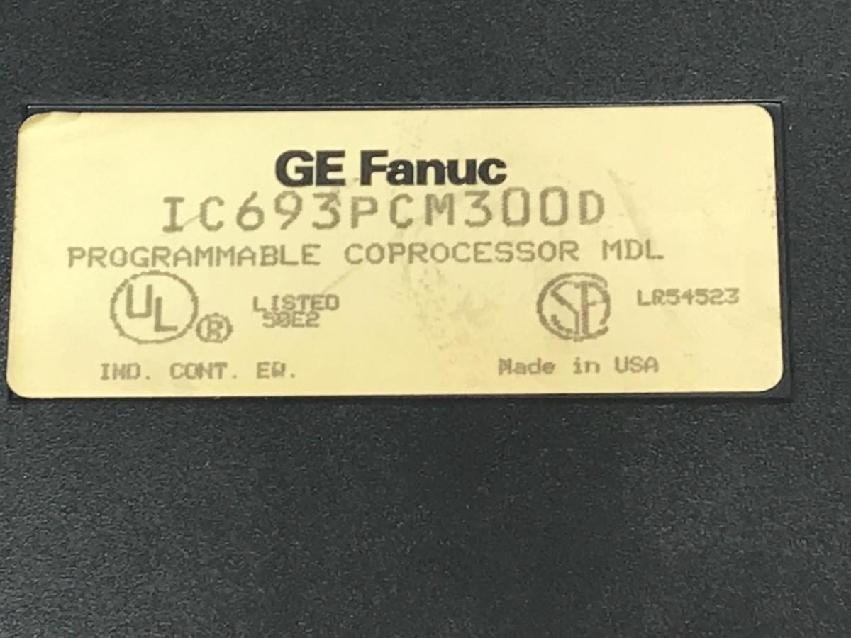 Used GE FANUC IC693PCM300D PROGRAMMABLE COPROCESSOR MDL W/ CABLE, 160KB 35KB