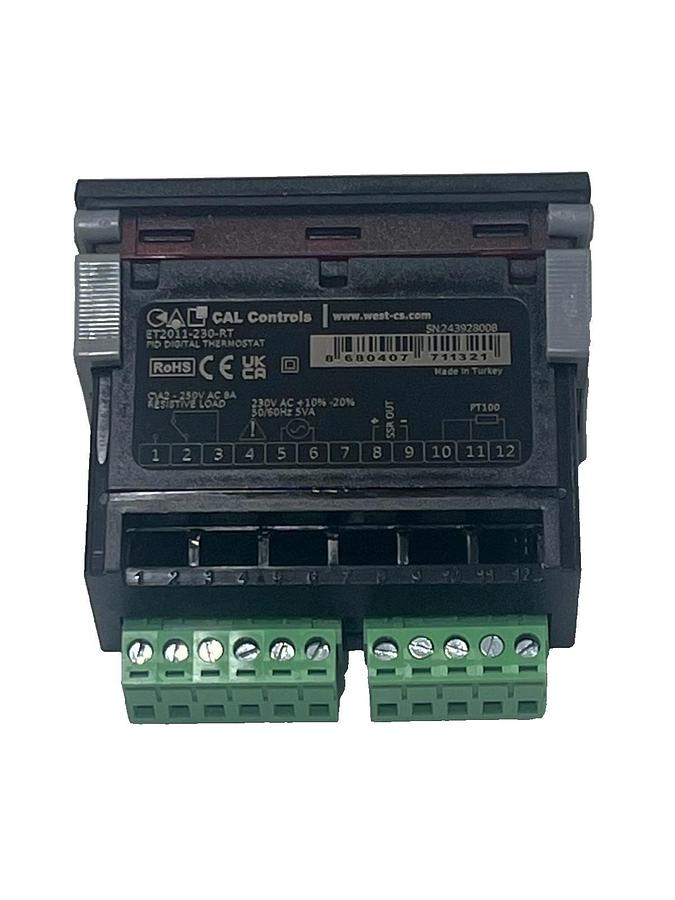 CAL Controls ET2011-230-RT PID DIGITAL THERMOSTAT 230VAC DUAL LED Pt100 RTD NSMP