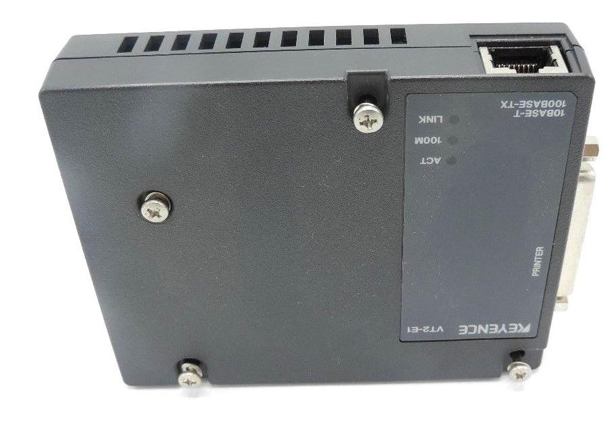 Used NEW KEYENCE VT2-E1 10BASE-T 100BASE-TX FOR USE WITH VT2 SERIES VT2E1