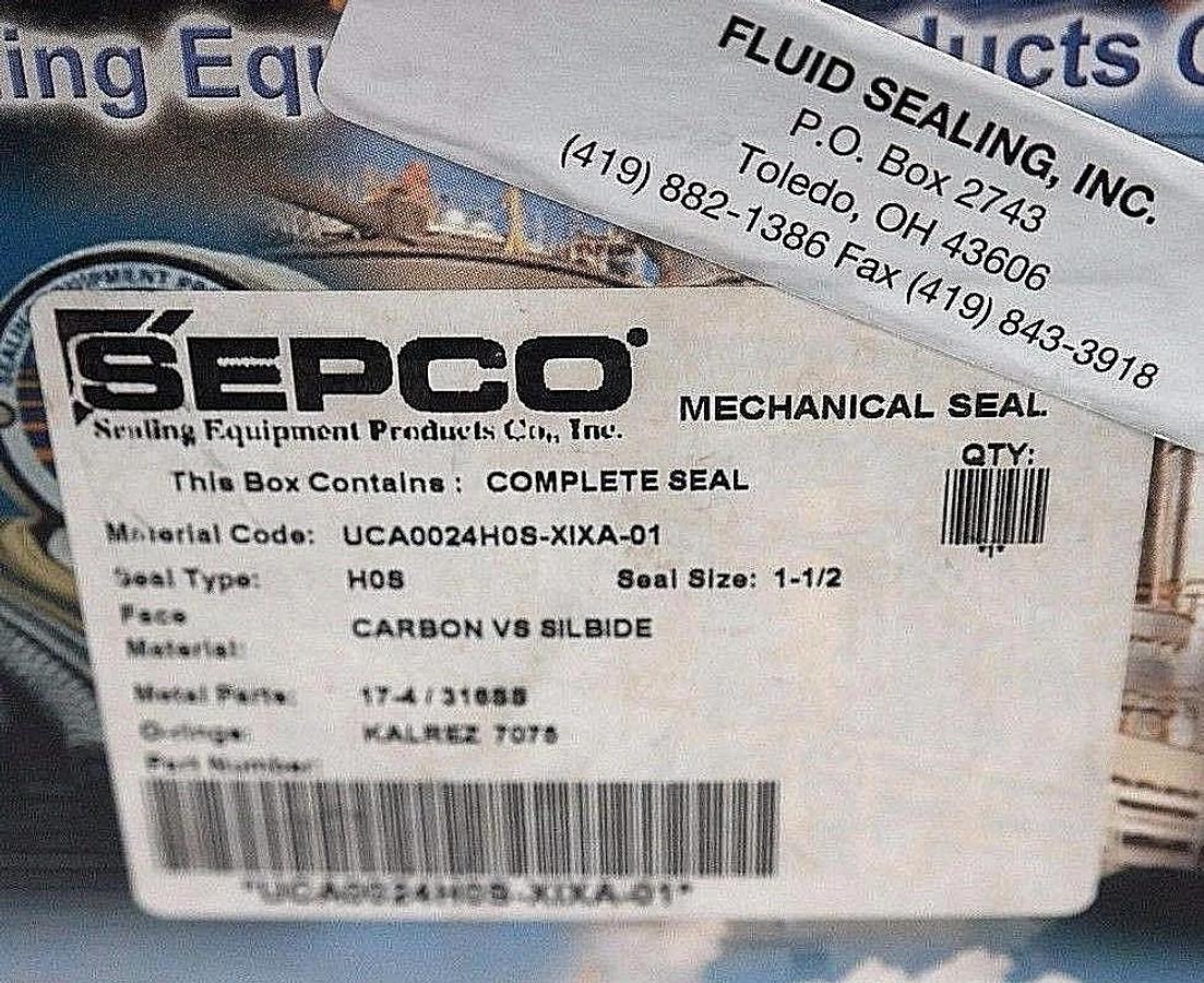 Used NIB SEPCO UCA0024HOS-XIXA-01 MECHANICAL SEAL UCA0024H0SXIXA01