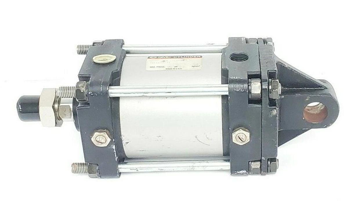 Used SMC CA1CN100-55 PNEUMATIC CYLINDER, 150PSI, 9.9KGF/CM^2, CA1CN10055