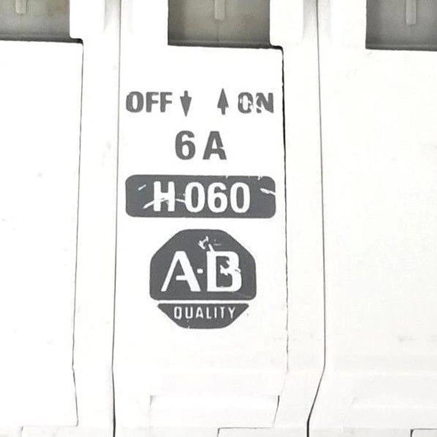 Used ALLEN BRADLEY 1492-CB3-H-060 CIRCUIT BREAKER 6AMP, 3POLE, SER. B